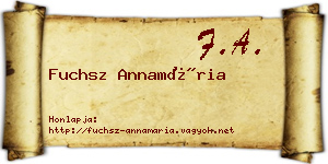 Fuchsz Annamária névjegykártya